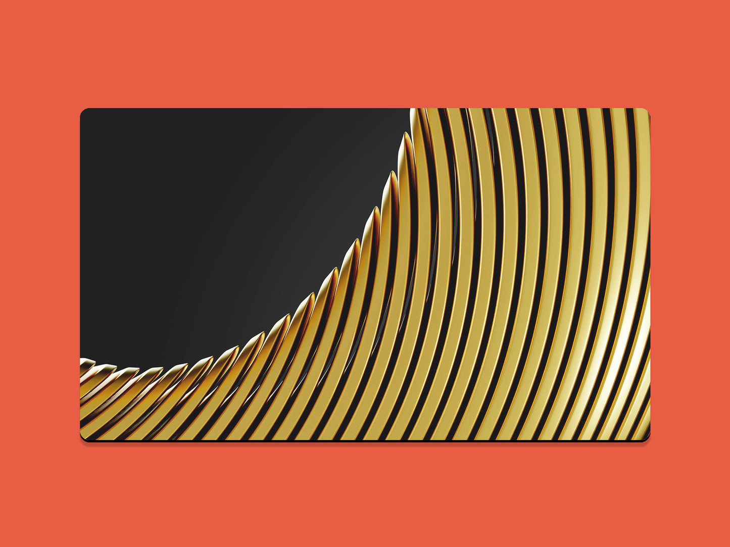 Black and Gold Metallic Ridge Surface Gaming Mat - Desk Mat - 3 SIZES