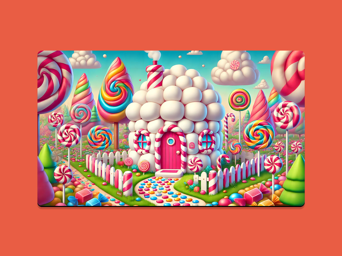Sweet and Fluffy Marshmallow House Gaming Mat - Desk Mat - 3 SIZES