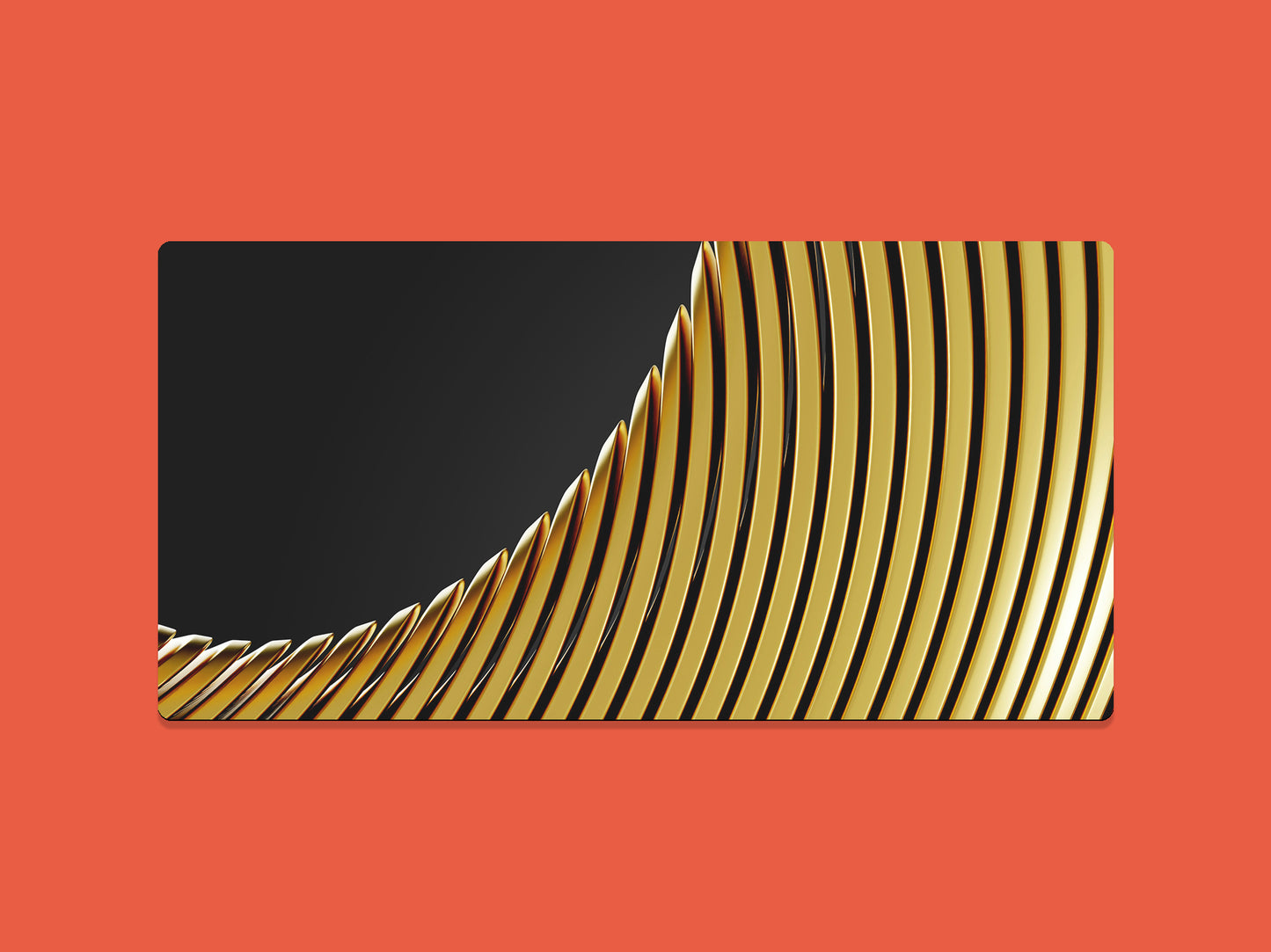 Black and Gold Metallic Ridge Surface Gaming Mat - Desk Mat - 3 SIZES