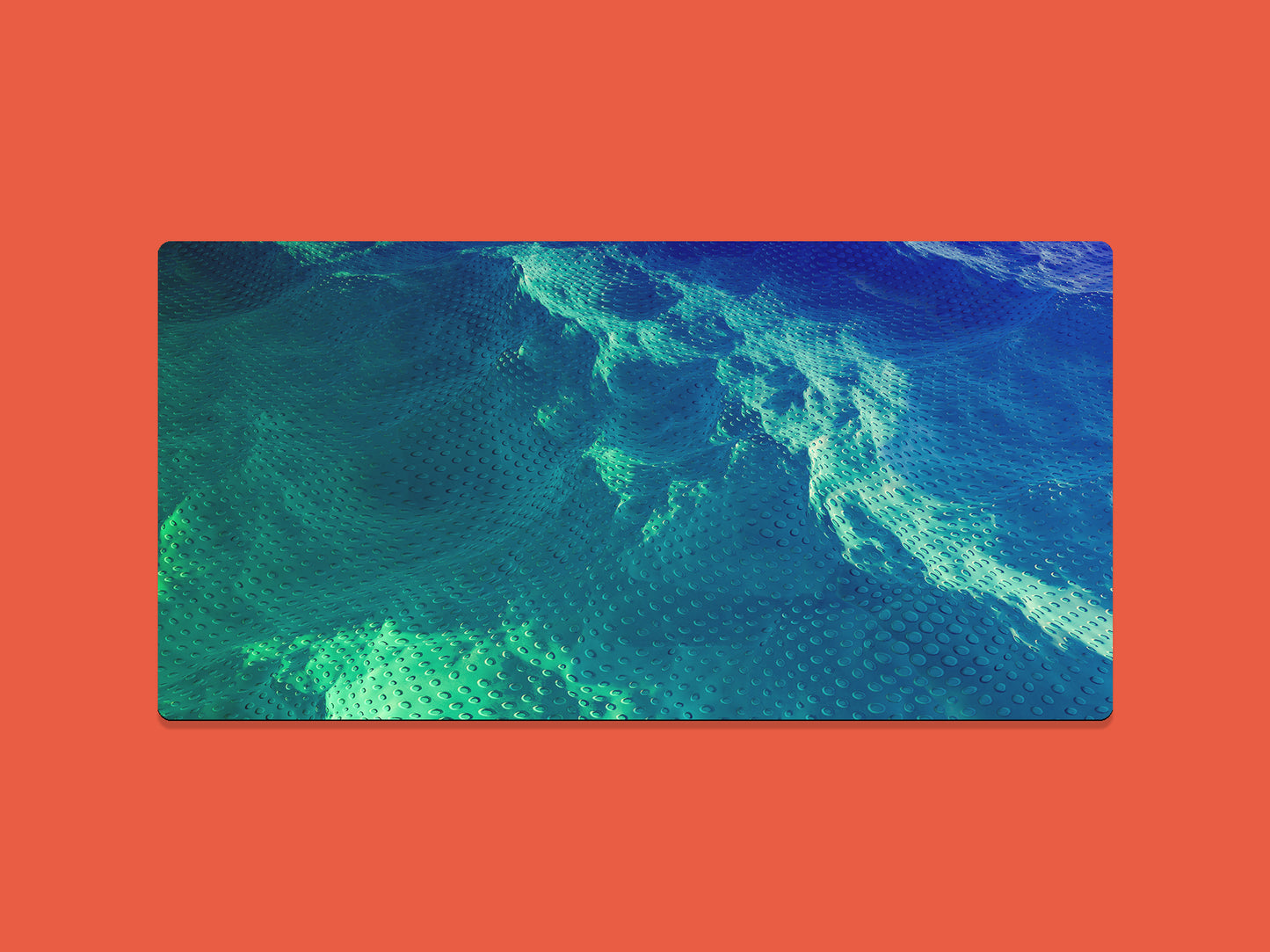 Blue and Green Water Hyperzoom - Desk Mat - 3 SIZES