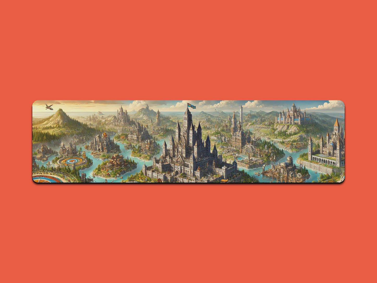 Open World Village Building Game Gaming Mat - Desk Mat - 3 SIZES