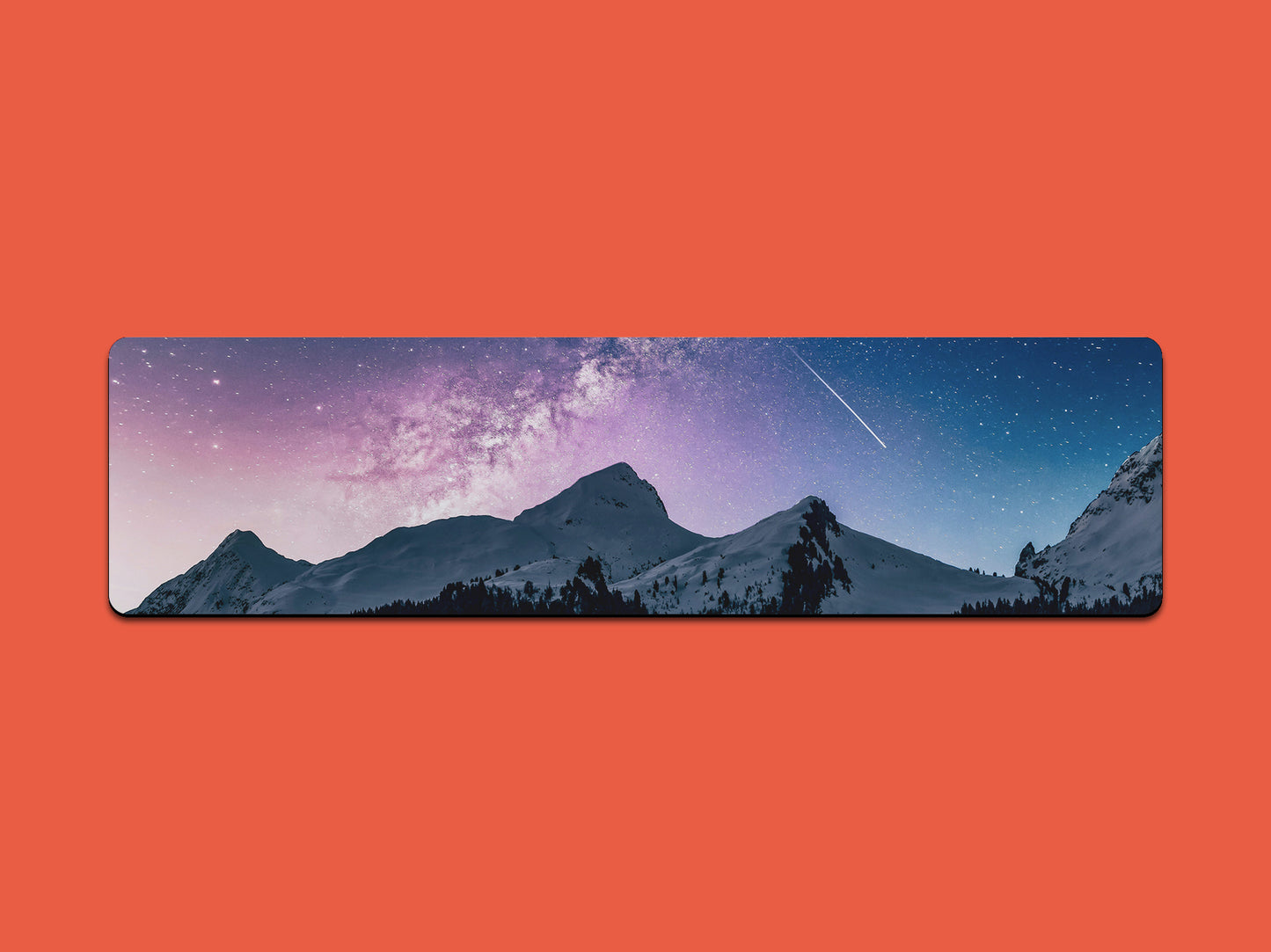 Snowy Mountains Under The Stars Gaming Mat - Desk Mat - 3 SIZES