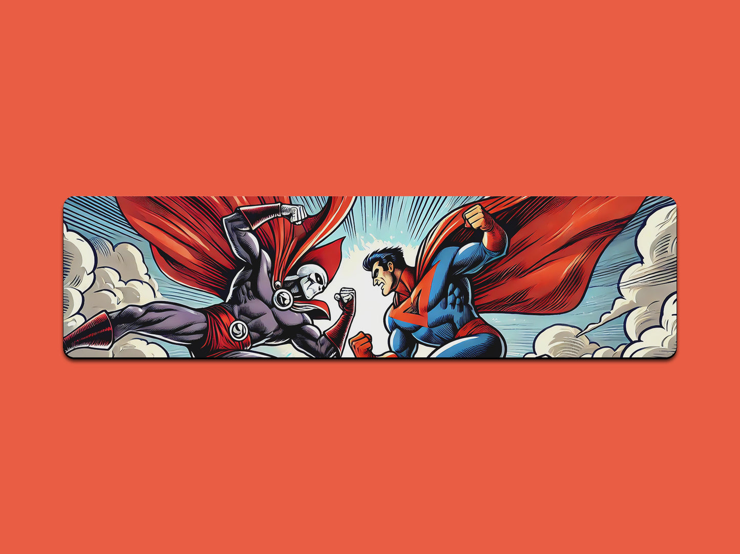 Superhero vs Super Villain Gaming Mat - Desk Mat - 3 SIZES